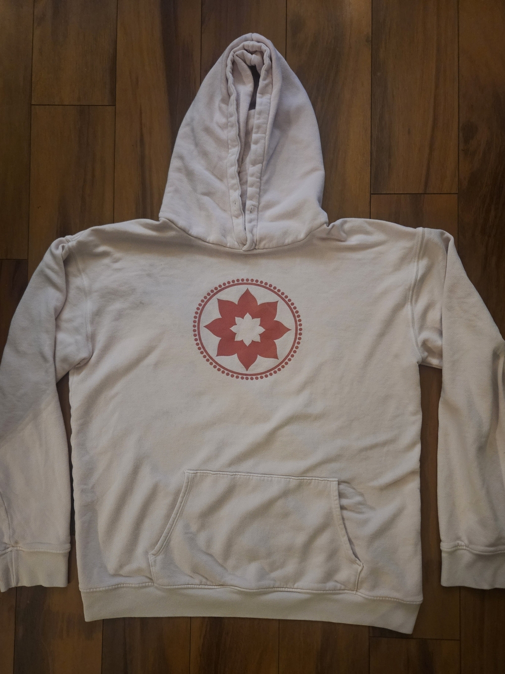 Club Pilates - Light Pink Hoodie with Magenta Floral Mandala